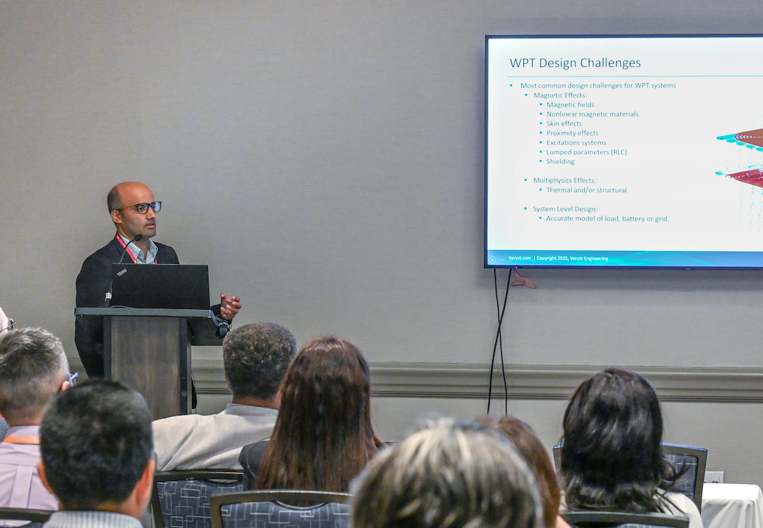 Nirmal Paudel of Veryst Engineering giving an invited talk.